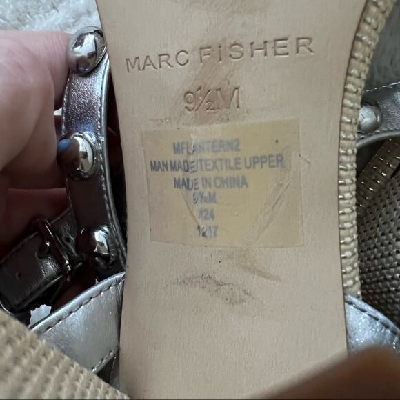 Marc Fisher Lantern Studded Block Heel Sandals - Picture 11 of 11